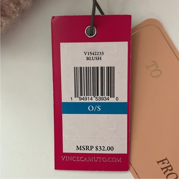 Vince Camuto Pink Beanie with Pom-Pom and Beads - Picture 3 of 9